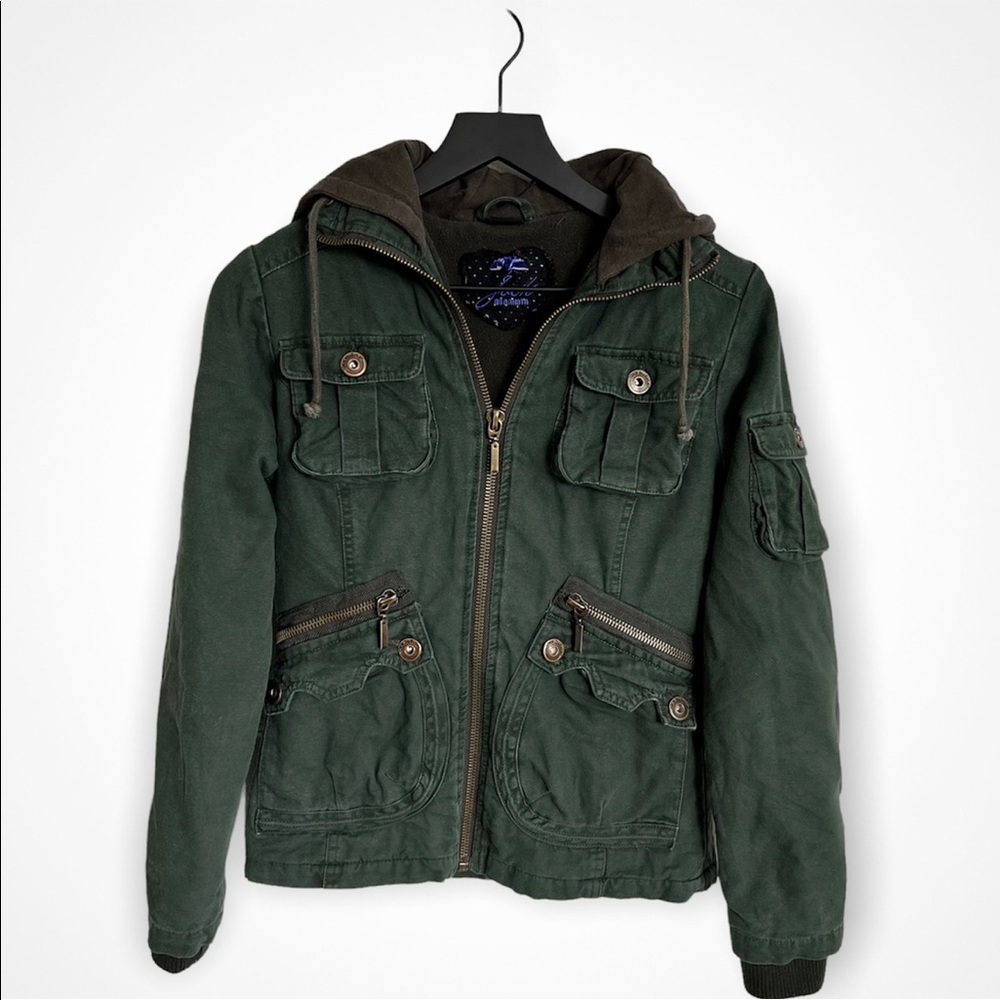 Rare Bella Swan Twilight Jack By BB Dakota GREEN Cargo Jacket Size Small Cosplay - Picture 7 of 10